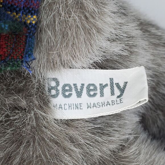 Russ Bunny Plush Beverly Gray Rabbit Plaid Dress Bow Stuffed Animal Toy 13" - Picture 8 of 9